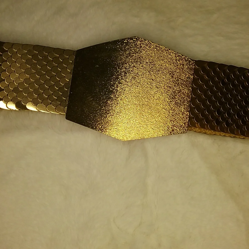 KEEPER-Vintage Gold Scalloped Belt - Picture 3 of 6